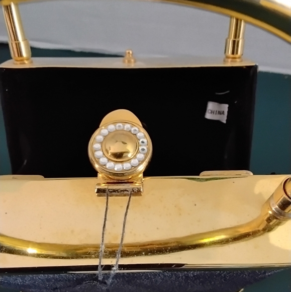 Sasha Black and Gold Women's Handbag - Picture 10 of 11